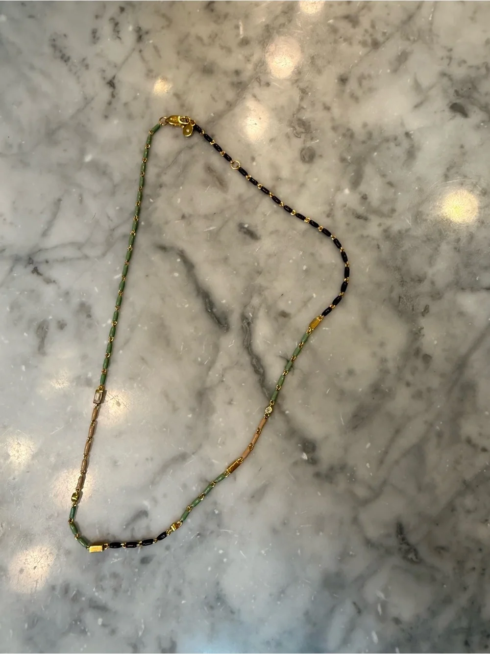Dorsey enamel necklace in terre - Picture 4 of 5